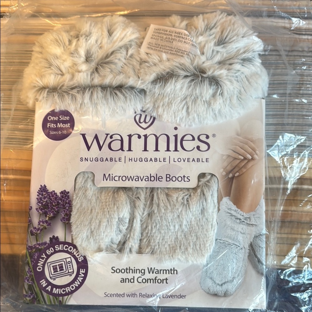 Warmies Gray Microwavable Boots
